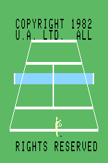 Grand Slam Tennis title screen for Arcadia 2001